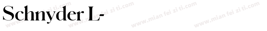 Schnyder L字体转换